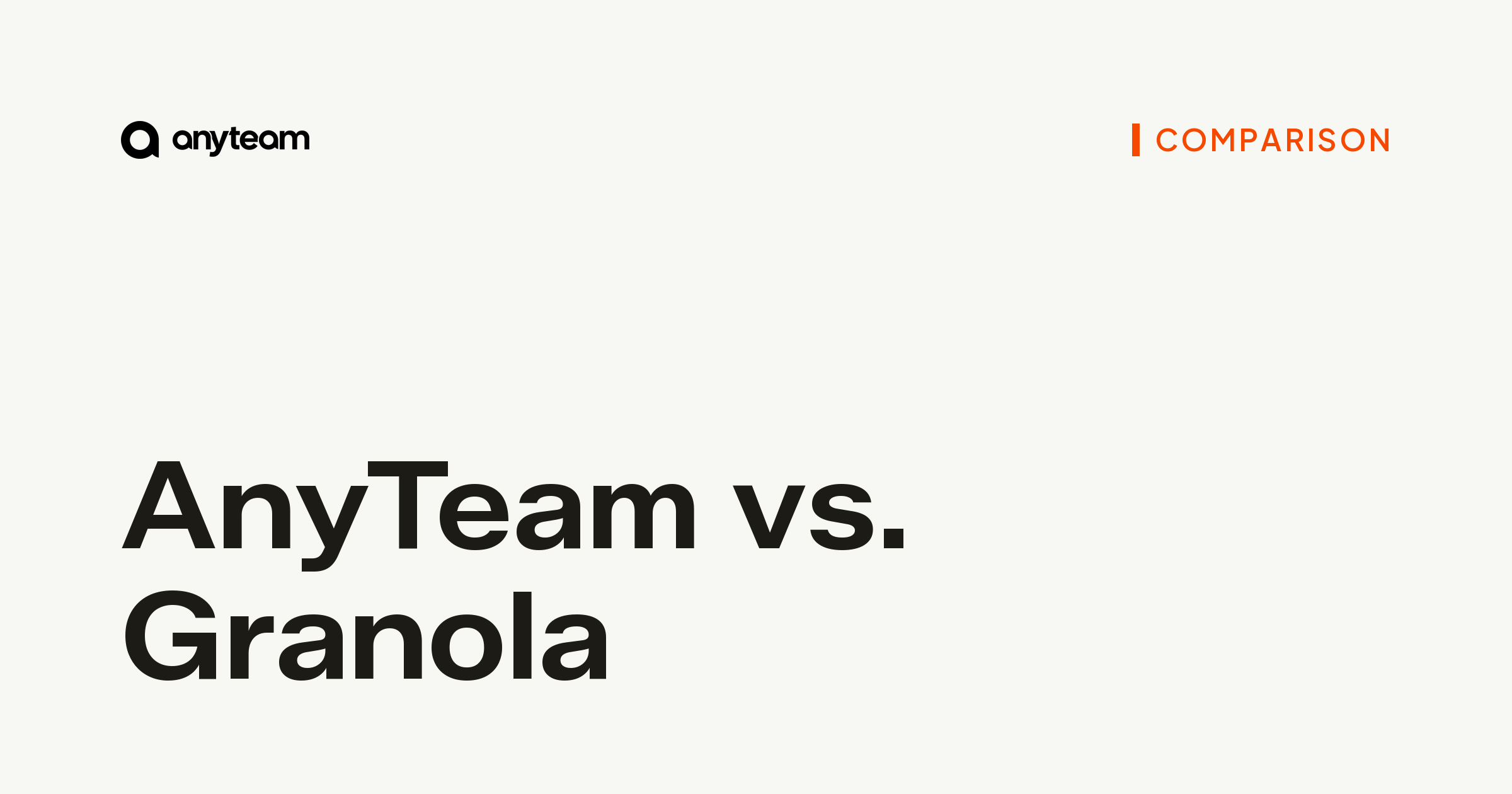 AnyTeam vs. Granola