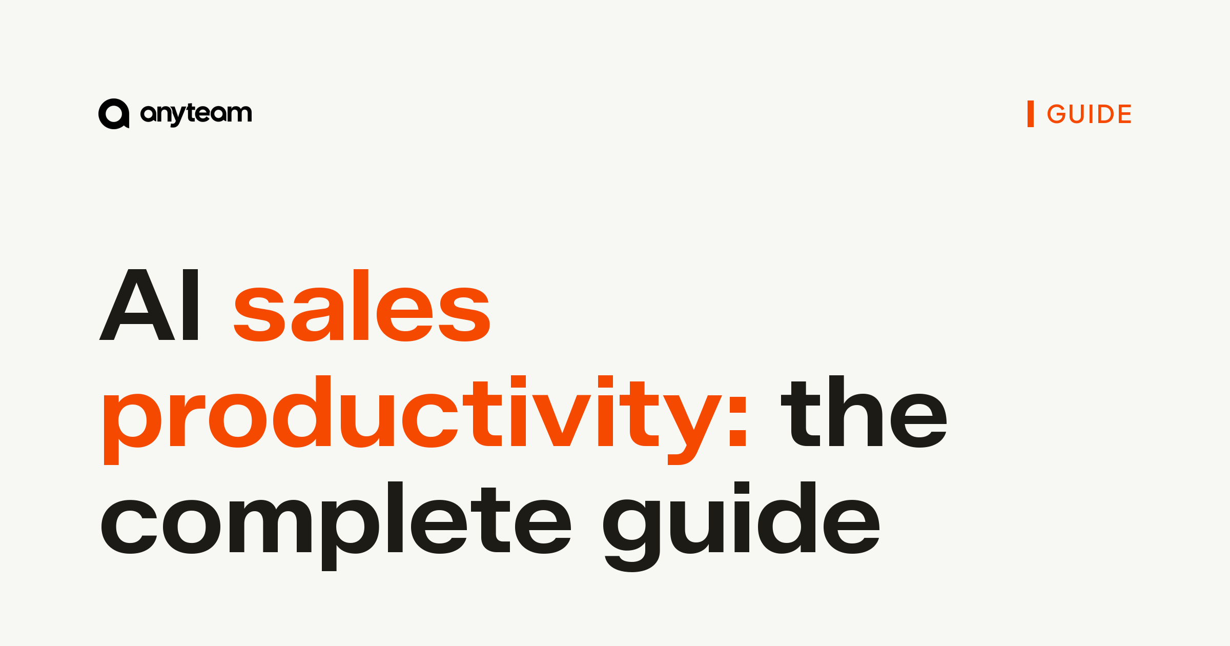 AI sales productivity: the complete guide